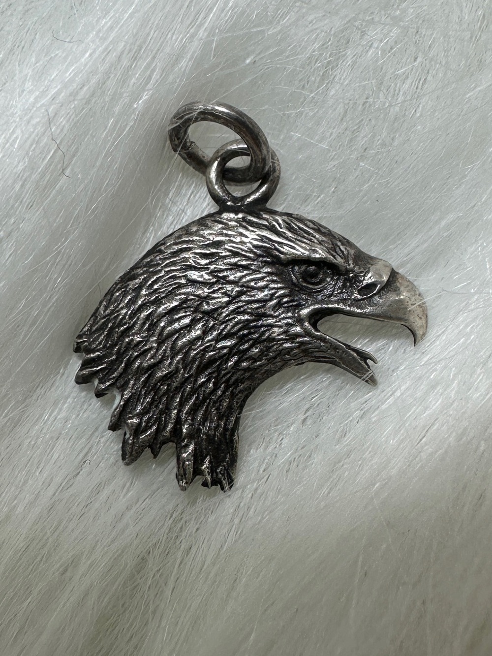 SID BELL TULLY NY Silver Vintage Eagle Head Charm / Peandant - Rare Collector’s